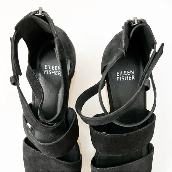 Eileen Fisher Wali Black Espadrille Sandal - Picture 5 of 6